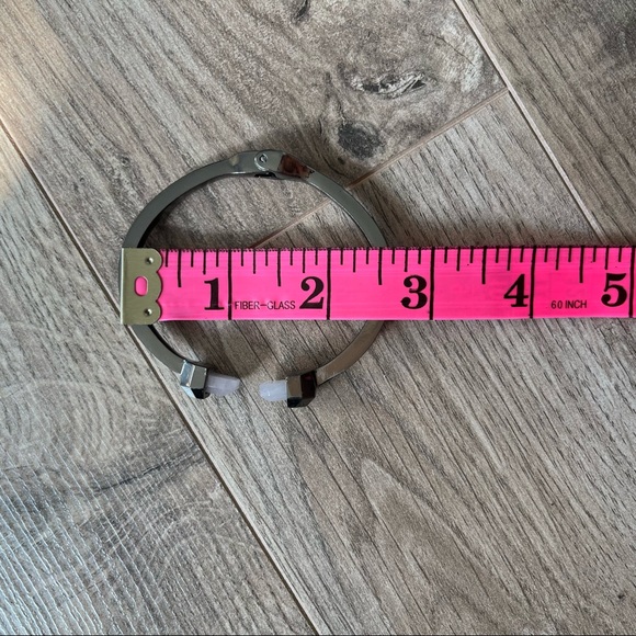 Unbranded Rose Quartz Dark Platinum Style Cuff Bracelet - Picture 6 of 6